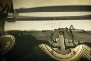 Classic typewriter: It starts with one WORD